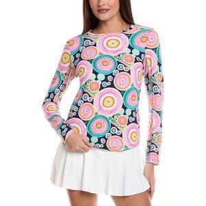 Ibkul Womens Leona Long Sleeve Top, Navy